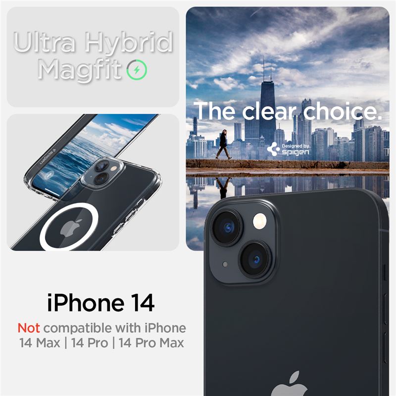 Husa Spigen Ultra Hybrid MagSafe pentru Iphone 14 Transparenta thumb