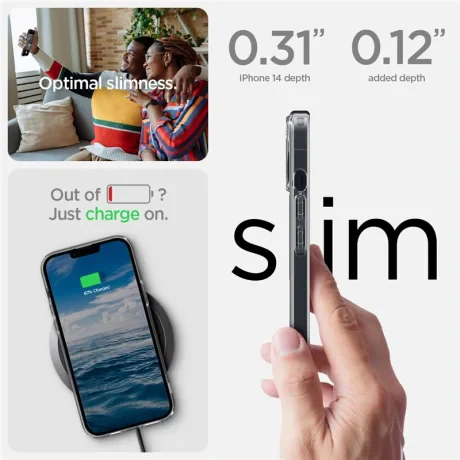 Husa Spigen Ultra Hybrid MagSafe pentru Iphone 14 Transparenta
