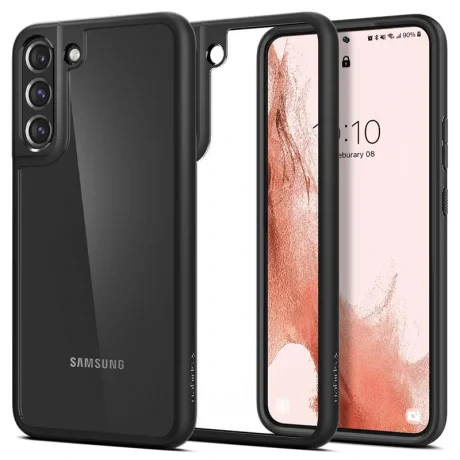 Husa Spigen Ultra Hybrid pentru Samsung Galaxy S22, Negru mat