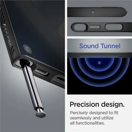 Spigen Liquid Air, negru mat - Samsung Galaxy S22 Ultra