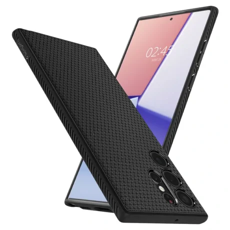 Spigen Liquid Air, negru mat - Samsung Galaxy S22 Ultra