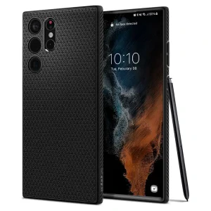 Spigen Liquid Air, negru mat - Samsung Galaxy S22 Ultra
