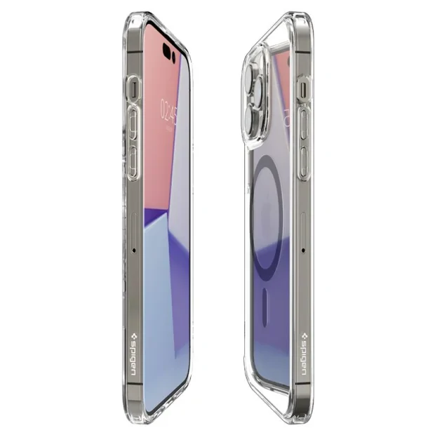 Husa Spigen Ultra Hybrid MagSafe fibra de carbon pentru iPhone 14 Pro Transparent