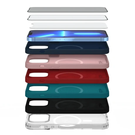 Husa Next One Silicon Case Magsafe Compatible Pentru Iphone 13 Pro Negru