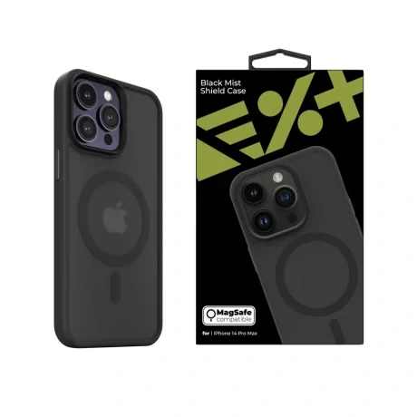 Husa Cover Next One Black Mist MagSafe pentru iPhone 14 Pro Max IPH-14PROMAX-MAGSF-MISTCASE-BLK Negru