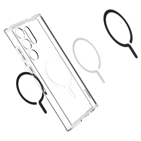 Husa Inel Spigen Ultra Hybrid OneTap MagSafe pentru Samsung Galaxy S23 Ultra, negru Mat