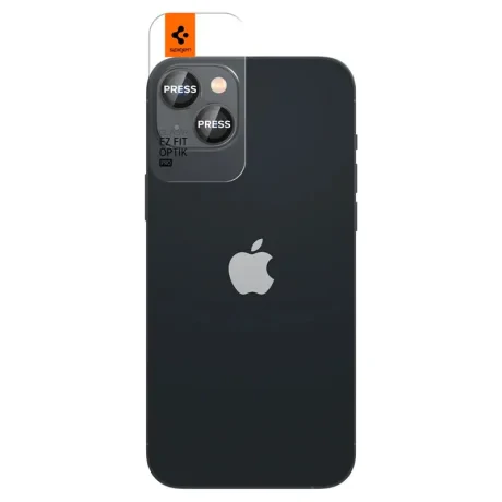 Pachet Spigen Glass EZ Fit Optik Pro 2, negru - iPhone 14/iPhone 14 Plus