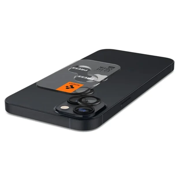 Pachet Spigen Glass EZ Fit Optik Pro 2, negru - iPhone 14/iPhone 14 Plus