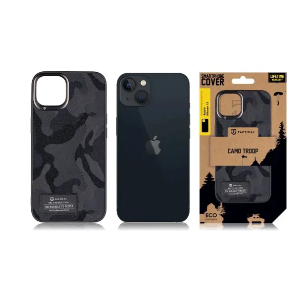 Husa Cover Tactical Camo Troop pentru iPhone 13 Negru