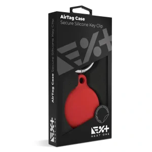 Next One Airtag Secure silicone Case Key Clip Rosu