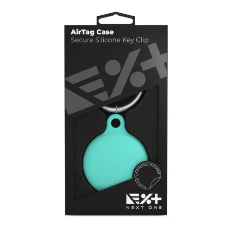 Next One Airtag Secure silicone Case Key Clip Mint