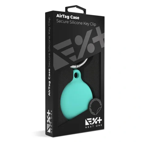 Next One Airtag Secure silicone Case Key Clip Mint