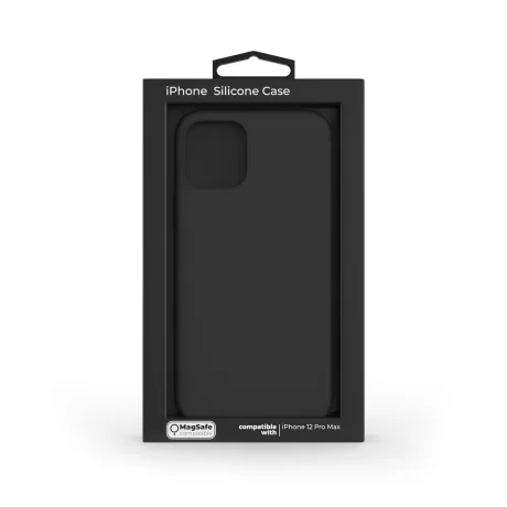 Husa Next One Silicon Case Magsafe Compatible Pentru Iphone 12 Pro Max Negru