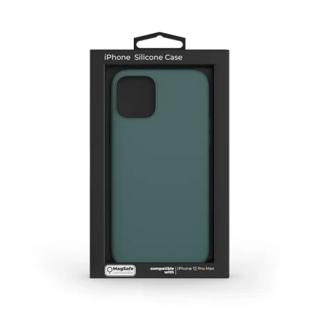 Husa Next One Silicon Case Magsafe Compatible Pentru Iphone 12 Pro Max Verde