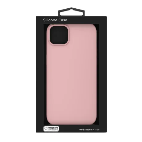 Husa Next One Silicone Case pentru Iphone 14 Plus Magsafe Compatible  Pink