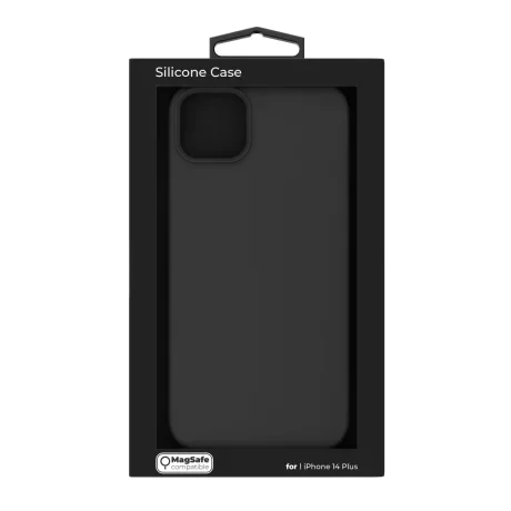 Husa Next One Silicone Case pentru Iphone 14 Plus   Magsafe Compatible Black