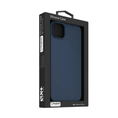 Husa Next One Silicone Case pentru Iphone 14 Plus  Magsafe Compatible Albastru
