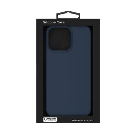 Husa Next One Silicone Case pentru Iphone 14 pro Max Magsafe Compatible Albastru