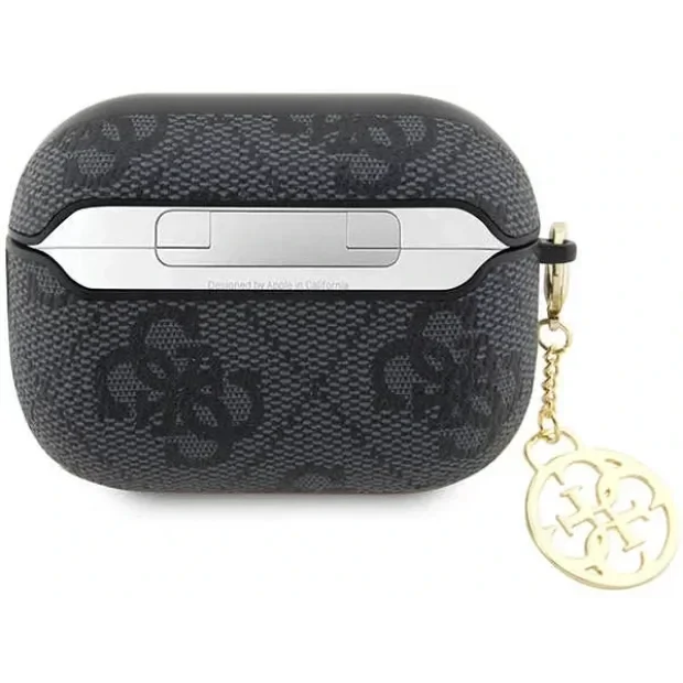 Husa Guess 4G Script Heart PC/PU  pentru Airpods Pro 2 Negru