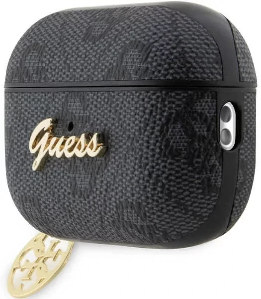 Husa Guess 4G Script Heart PC/PU  pentru Airpods Pro 2 Negru thumb
