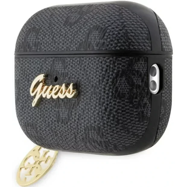 Husa Guess 4G Script Heart PC/PU  pentru Airpods Pro 2 Negru