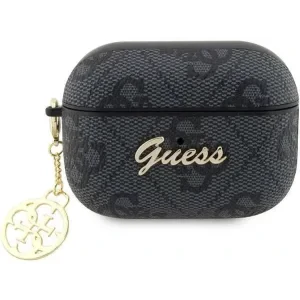 Husa Guess 4G Script Heart PC/PU  pentru Airpods Pro 2 Negru