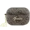 Husa Guess 4G Script Heart PC/PU pentru Airpods Pro 2 Brown