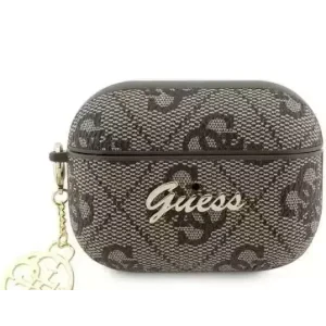 Husa Guess 4G Script Heart PC/PU pentru Airpods Pro 2 Brown