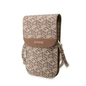 Guess PU G Cube Phone Bag Brown