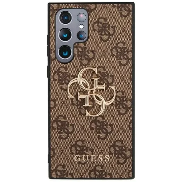 Husa GUHCS22L4GMGBR Guess 4G Big Metal Logo pentru Samsung Galaxy S22 Ultra Maro