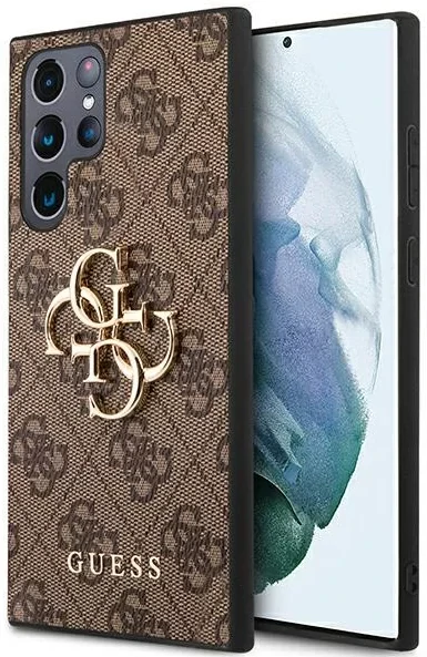 Husa GUHCS22L4GMGBR Guess 4G Big Metal Logo pentru Samsung Galaxy S22 Ultra Maro thumb