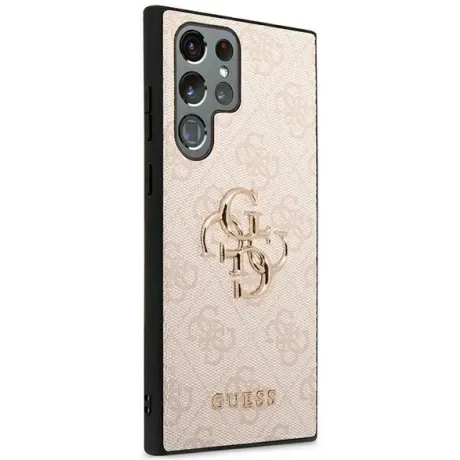 GUHCS22L4GMGPI Guess 4G Big Metal Logo Zadni Kryt pro Samsung Galaxy S22 Ultra Pink
