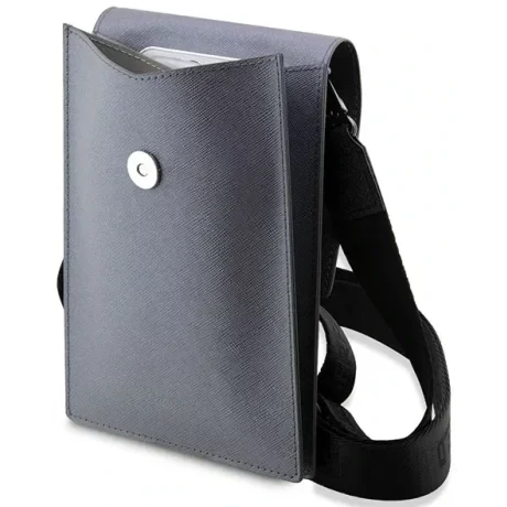 Geanta Karl Lagerfeld Saffiano Metal Logo NFT Argintiu