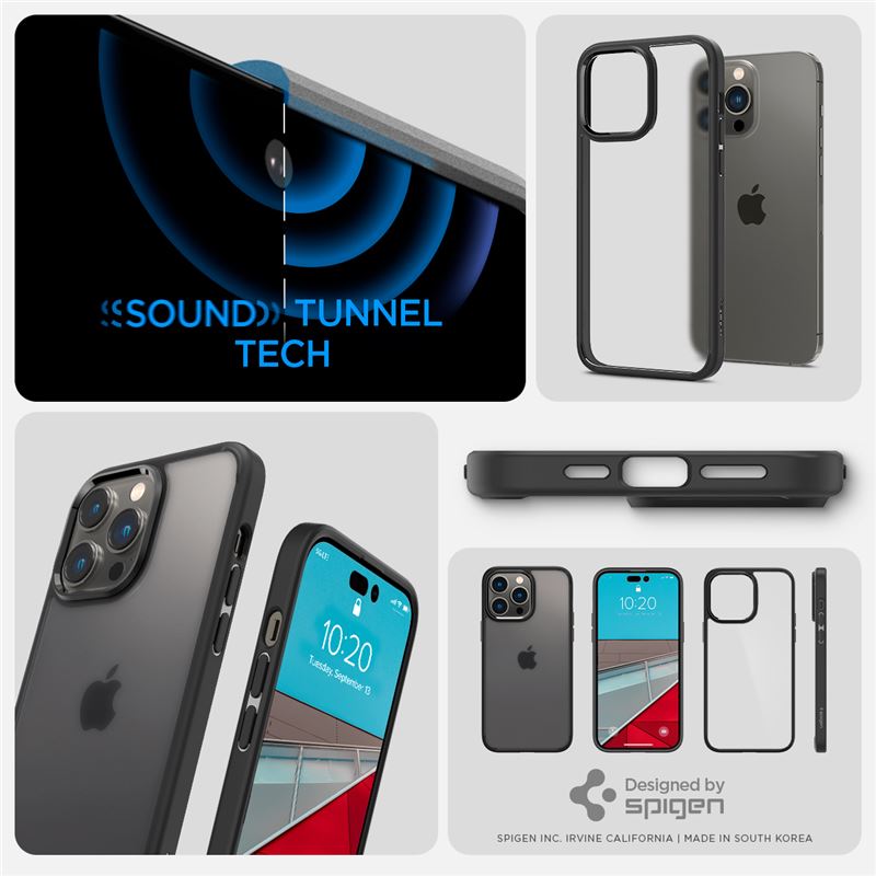 Husa Spigen Ultra Hybrid, frost black - iPhone 14 Pro thumb