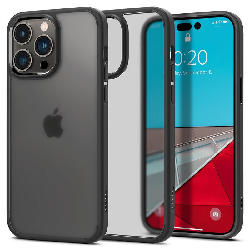 Husa Spigen Ultra Hybrid, frost black - iPhone 14 Pro thumb