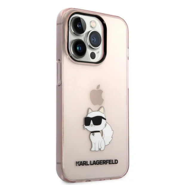 Husa Karl Lagerfeld IML Choupette NFT pentru iPhone 14 Pro Pink