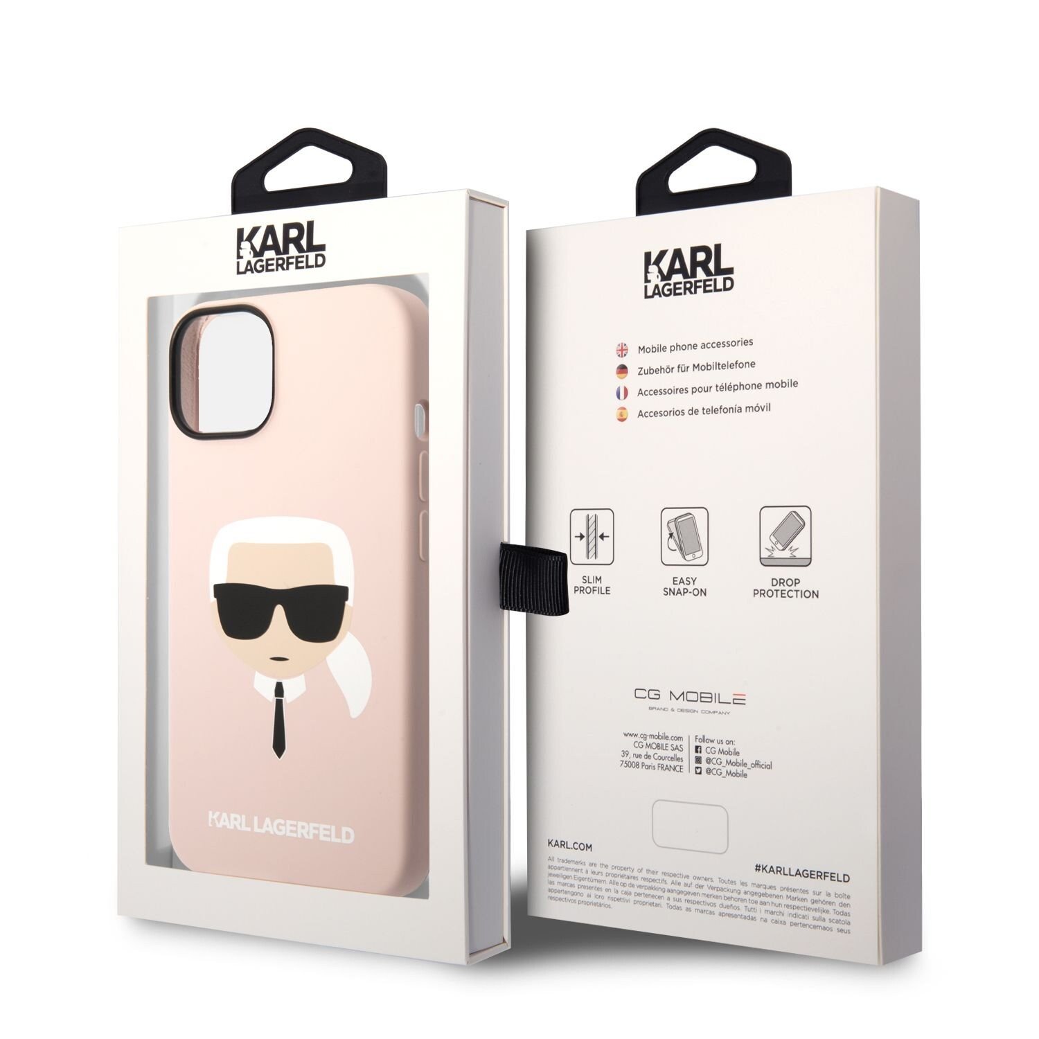 Husa Karl Lagerfeld MagSafe Liquid Silicone Karl Head pentru iPhone 14 Plus Pink thumb