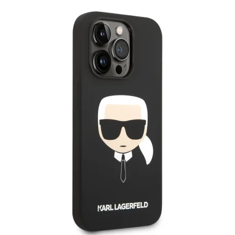 Husa Karl Lagerfeld MagSafe  Liquid Silicone Karl Head pentru iPhone 14 Pro Max Black