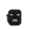 Husa Karl Lagerfeld Rue St Guillaume silicon pentru Airpods 1/2 Black
