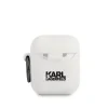 Husa Karl Lagerfeld Rue St Guillaume silicon pentru Airpods 1/2 White
