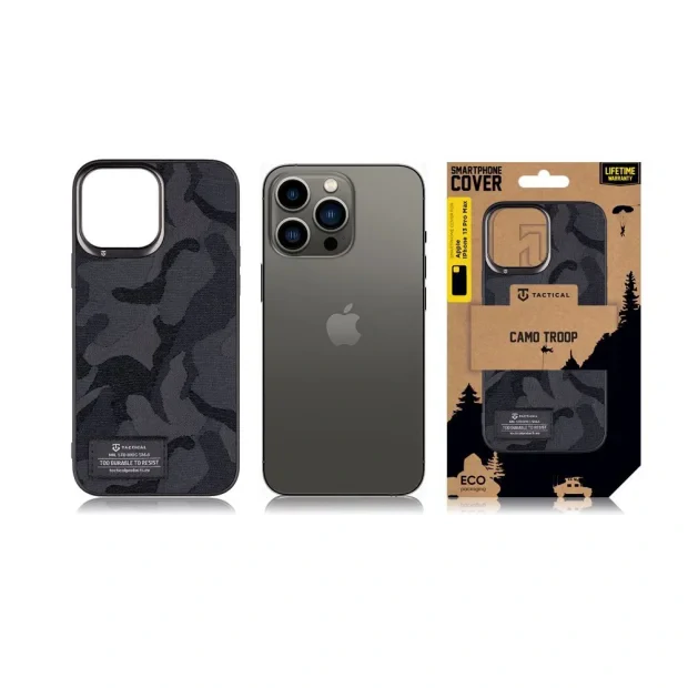 Husa Cover Tactical Camo Troop pentru iPhone 14 Pro Max Negru