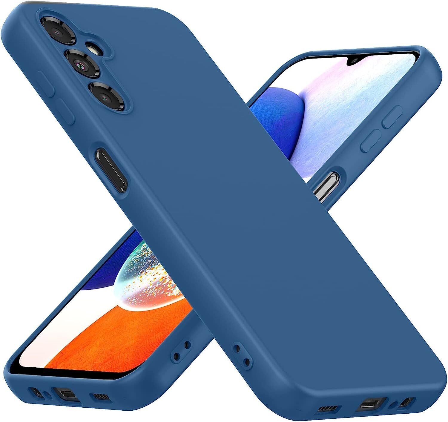 Husa Cover Hard Fun Glitter pentru Samsung Galaxy A14 4G/5G Albastru thumb