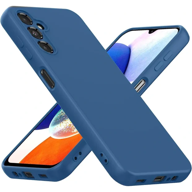 Husa Cover Hard Fun Glitter pentru Samsung Galaxy A14 4G/5G Albastru