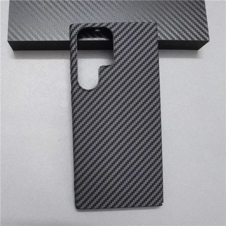 Husa Cover Hard Carbon Fiber pentru Samsung Galaxy S23 Ultra Negru