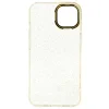 Husa Cover Lens Fashion Golden Frame pentru iPhone 13 Pro Auriu