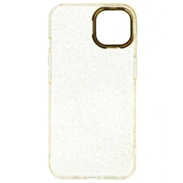 Husa Cover Lens Fashion Golden Frame pentru iPhone 13 Pro Auriu