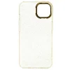 Husa Cover Lens Fashion Golden Frame pentru iPhone 14 Auriu