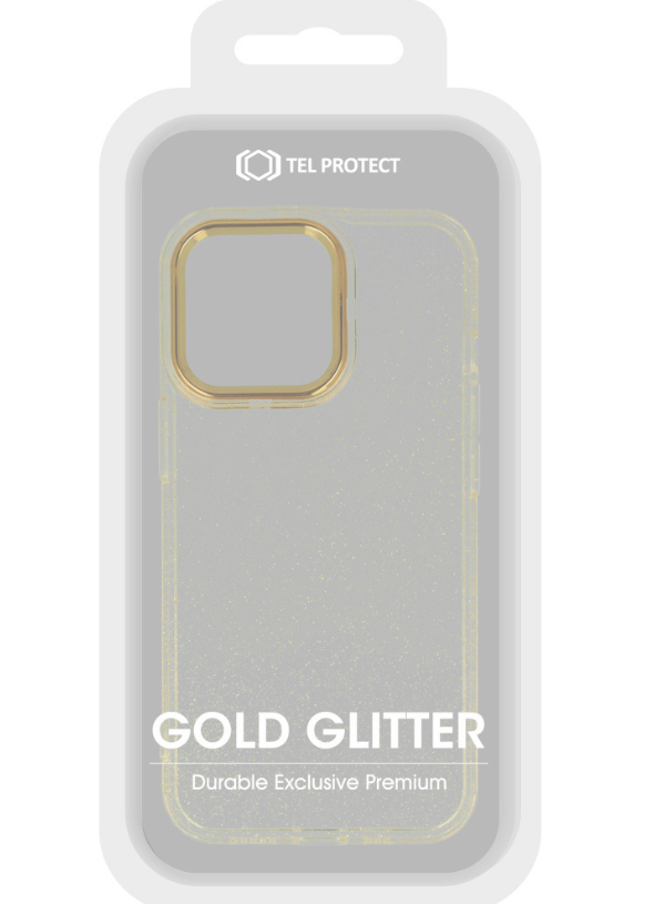 Husa Cover Lens Fashion Golden Frame pentru iPhone 14 Pro Max Auriu thumb