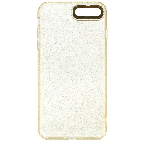 Husa Cover Lens Fashion Golden Frame pentru iPhone 7/8 Plus Auriu