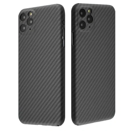 Husa Cover Hard Carbon Fiber pentru iPhone 11 Pro Max Negru